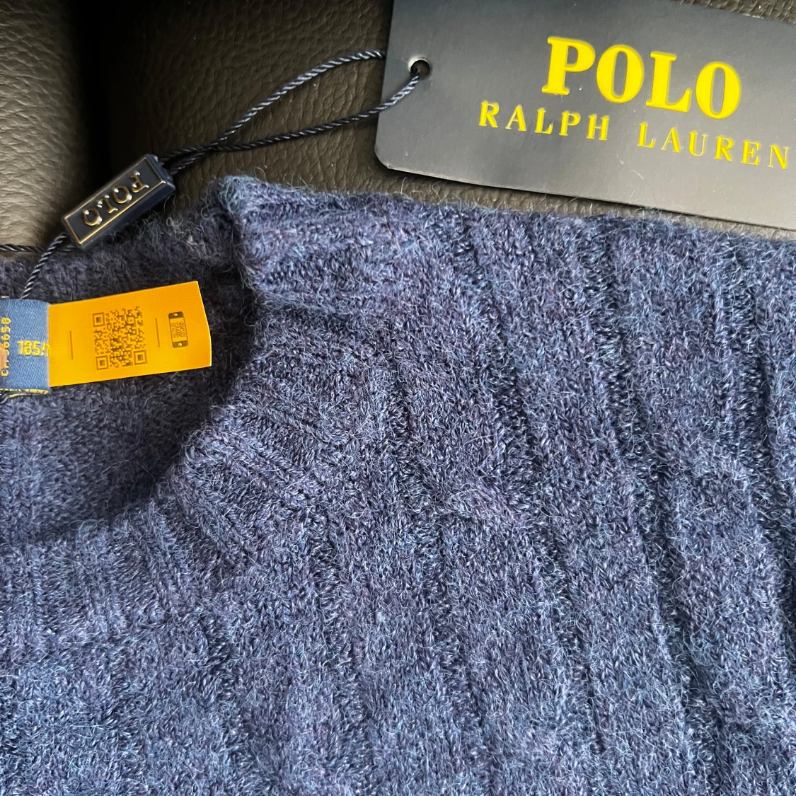 Blå stickad tröja från Polo Ralph Lauren - 4