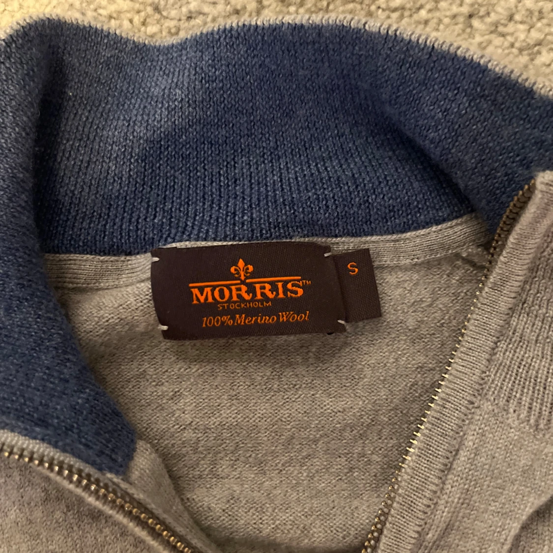 Grå merinoulltröja från Morris - 1