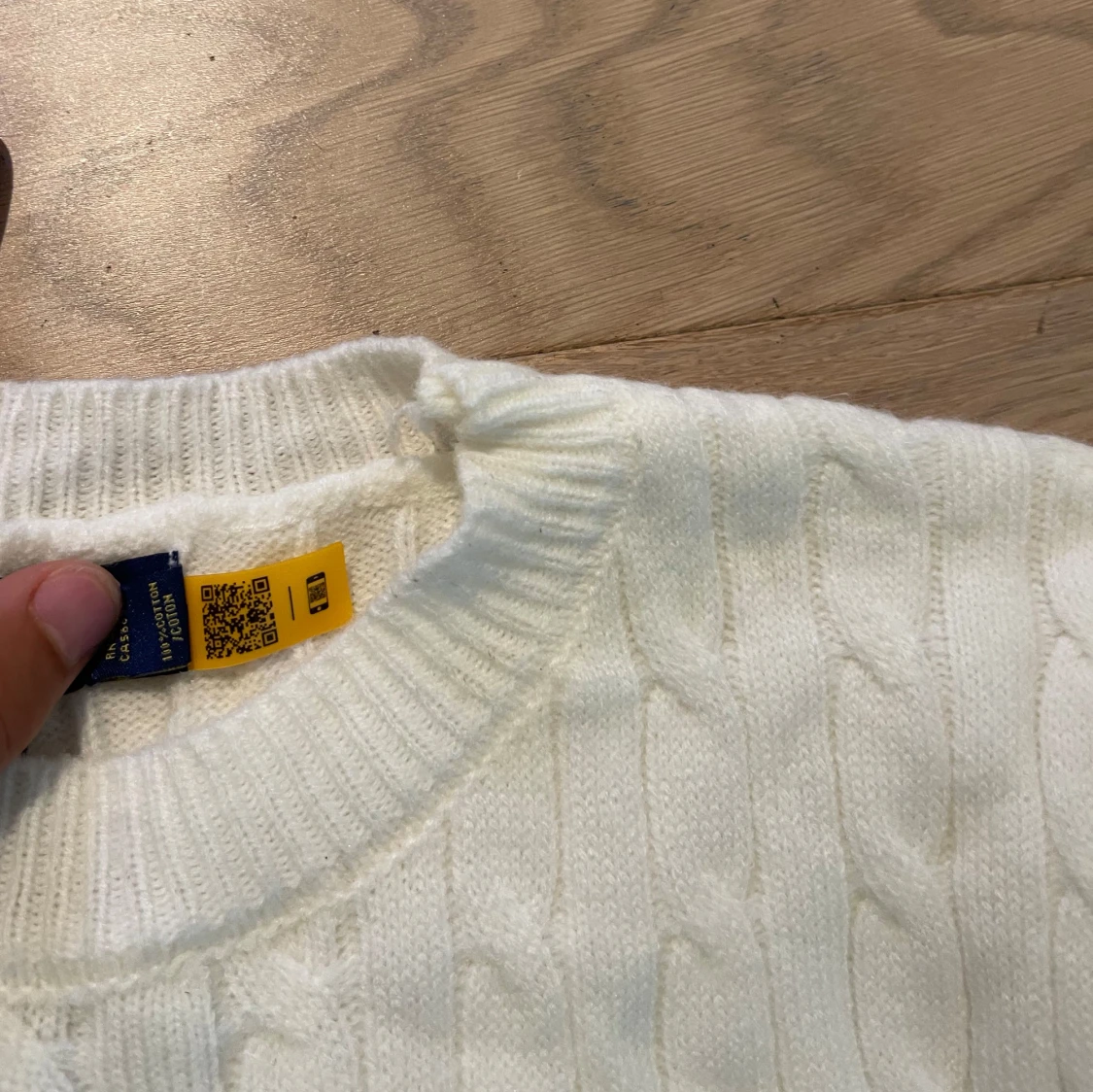 Vit kabelstickad tröja från Polo Ralph Lauren - 3