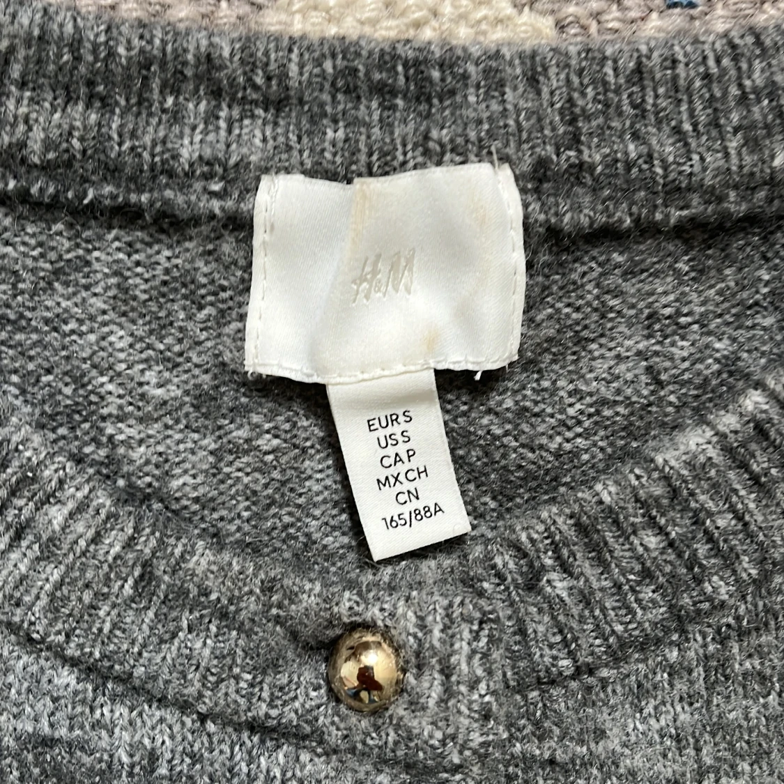 Grå kortärmad kofta från H&M - 1