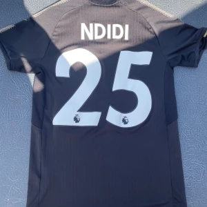 Leicester City Ndidi #25 Puma tröja - Snygg svart Leicester City fotbollströja från Puma med Ndidi och nummer 25 på ryggen. Guldiga detaljer, klubbmärke och King Power-tryck på bröstet. Kortärmad modell i lätt och ventilerande material, perfekt för match eller träning.