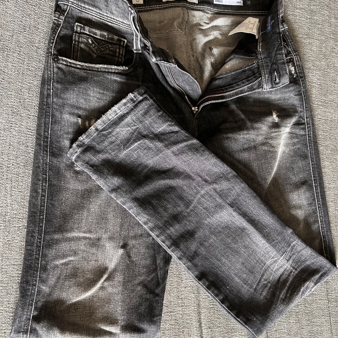 Mörkgråa Replay Anbass Jeans