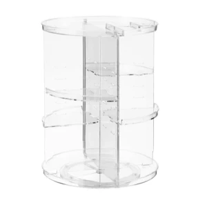 Roterande sminkorganizer - Snygg och praktisk roterande sminkorganizer. Perfekt för att hålla ordning på dina sminkprodukter och hudvård, med flera hyllplan och fack för olika storlekar. Passar på sminkbordet och gör det enkelt att hitta allt du behöver. 🥹💞💞