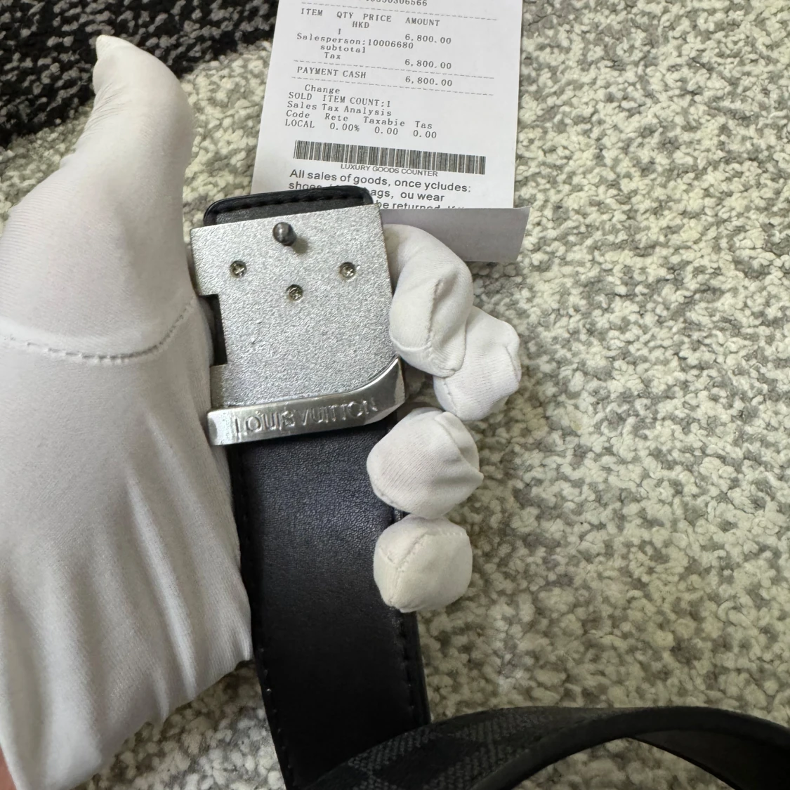 Svart L V bälte  - 1