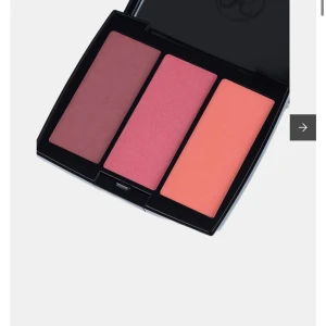 Anastasia Beverly Hills Blush Trio Berry Adore - Säljer en Anastasia Beverly Hills Blush Trio i färgen Berry Adore. Paletten innehåller tre nyanser: Velvet (mörk bärig rosa), Exotic (mellanrosa) och Desert (aprikos/orange). Perfekt för att skapa olika blush-looks. Kommer i en snygg svart dosa med spegel. Endast använd 1-2 gånger så den är som ny❤️ Nypris runt 399kr