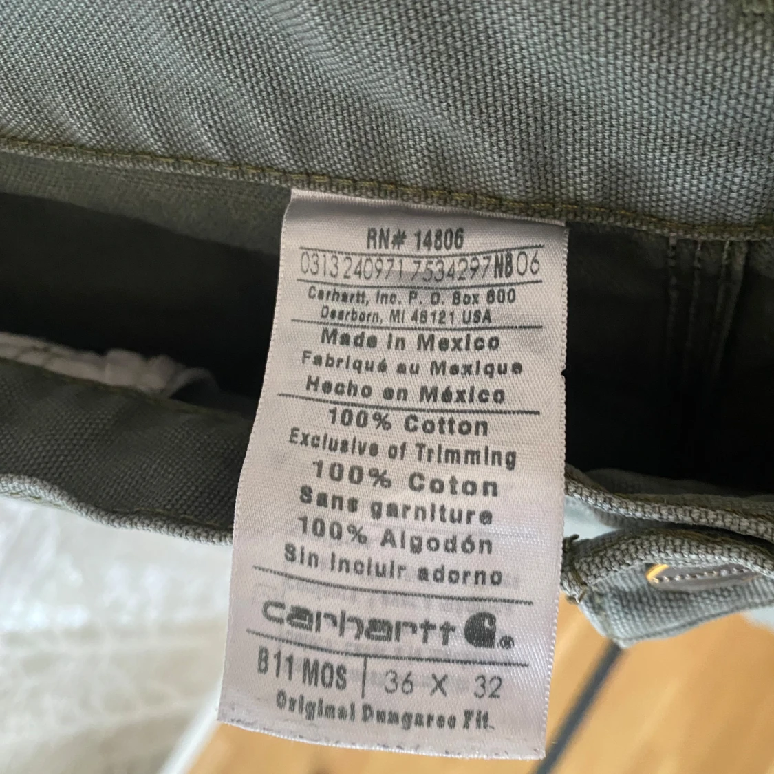  Carhartt carpenter pants green size w36l32 - 2