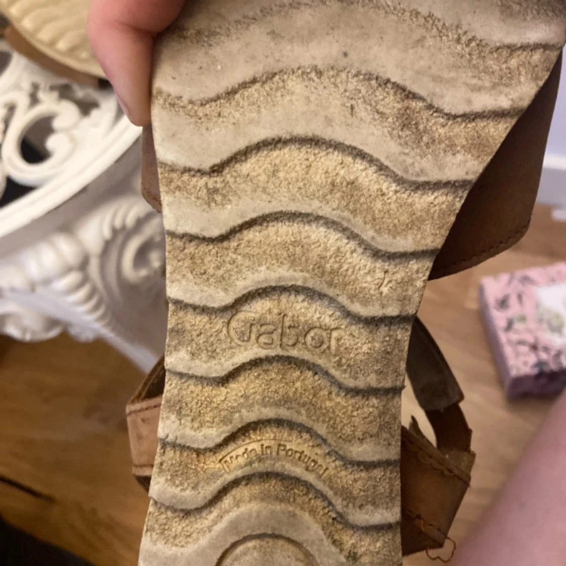 Bruna sandaler från Gabor med ringdetalj - 3