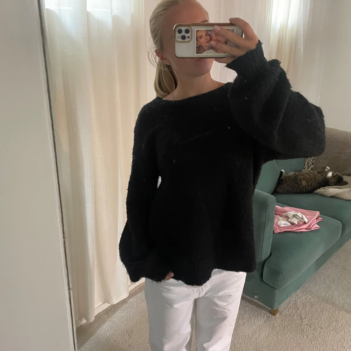 Svart stickad tröja från Halogen - 1