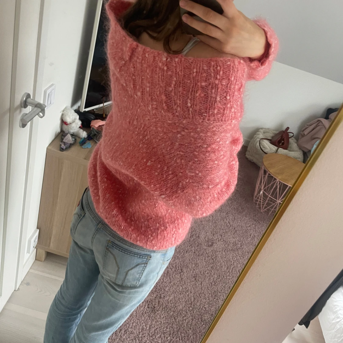 Rosa stickad tröja - 2