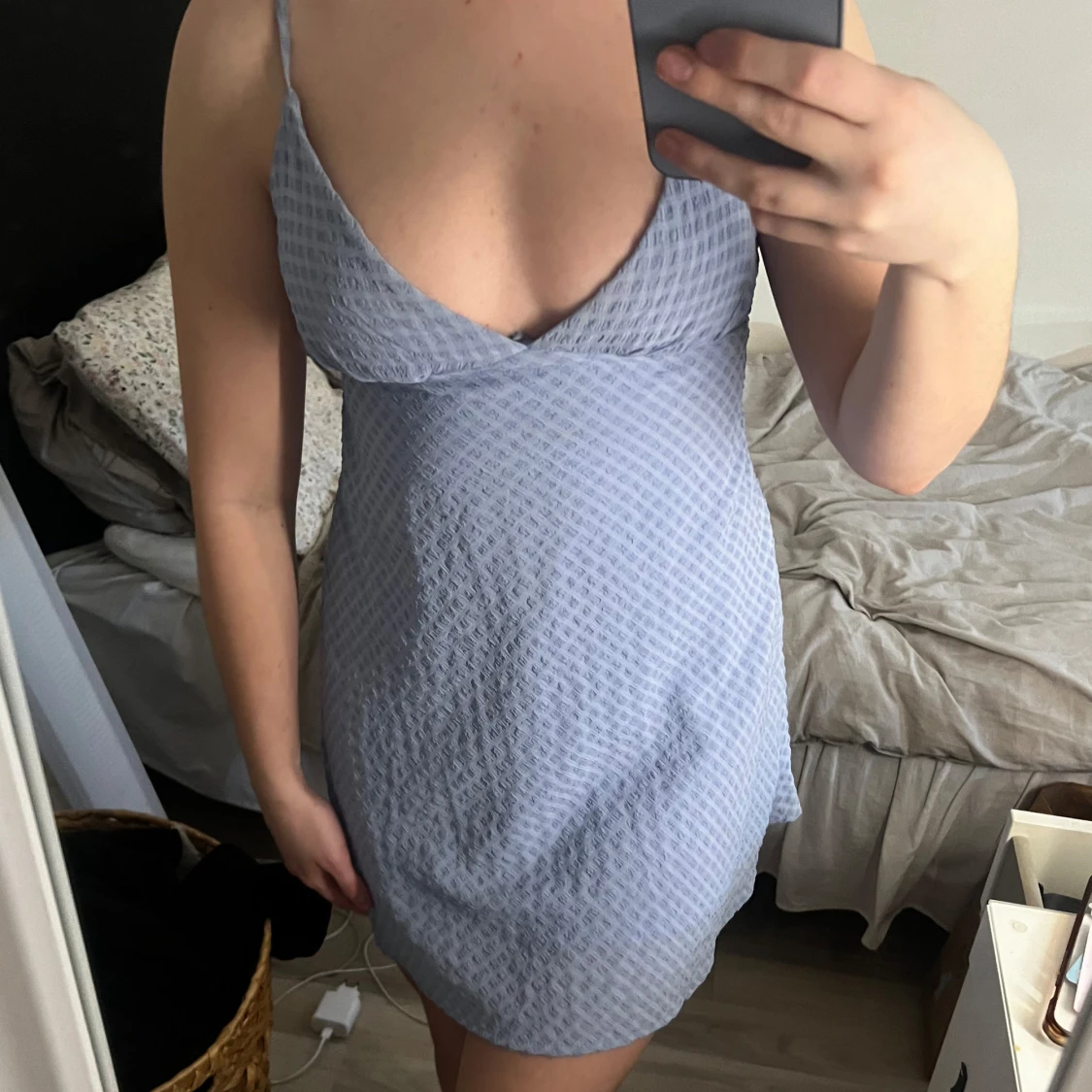 Ljusblå klänning från Gina Tricot