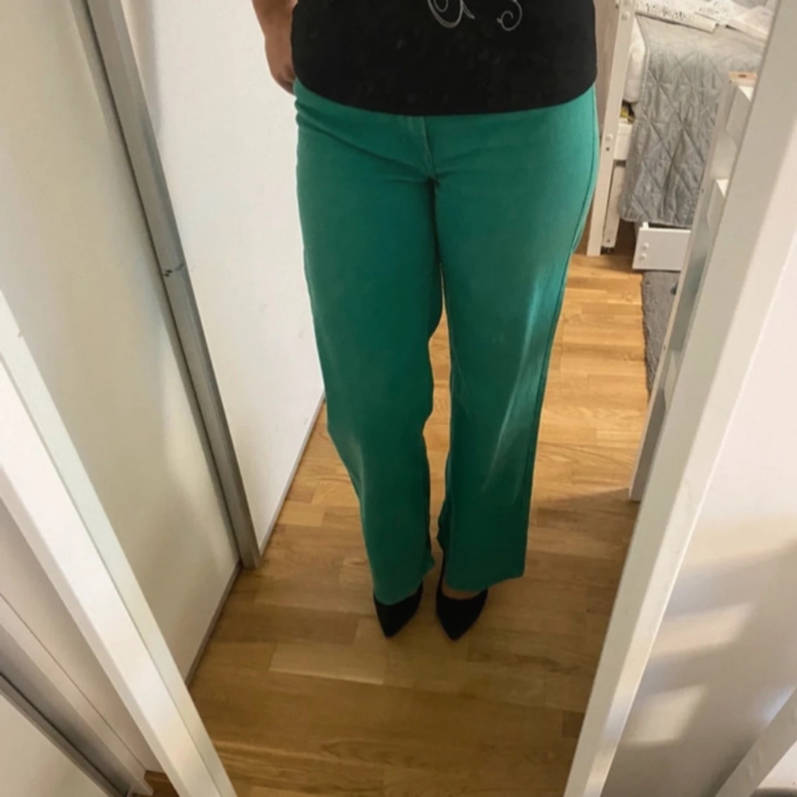 Gröna wide byxor från H&M Divided - 1