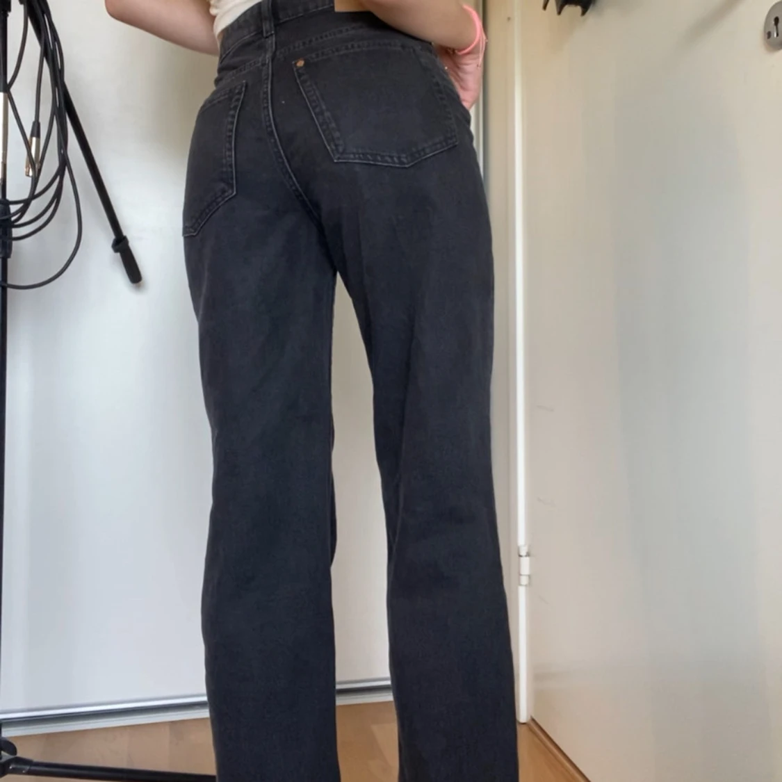 Svarta raka jeans från H&M