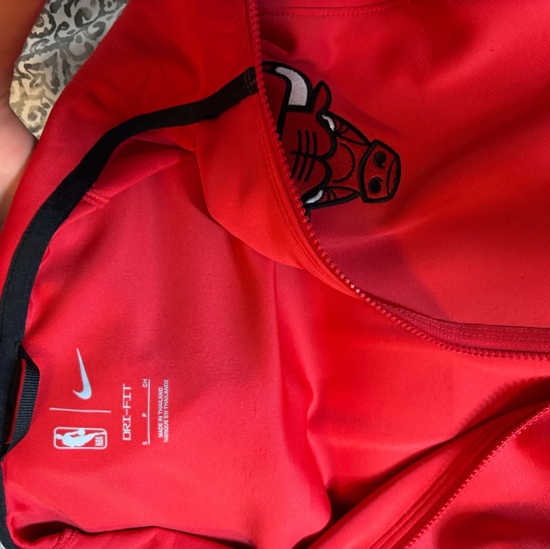 Röd Chicago Bulls Nike hoodiejacka - 2