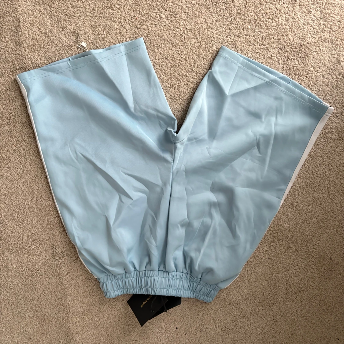 Palm Angels ljusblå shorts med ränder - 2