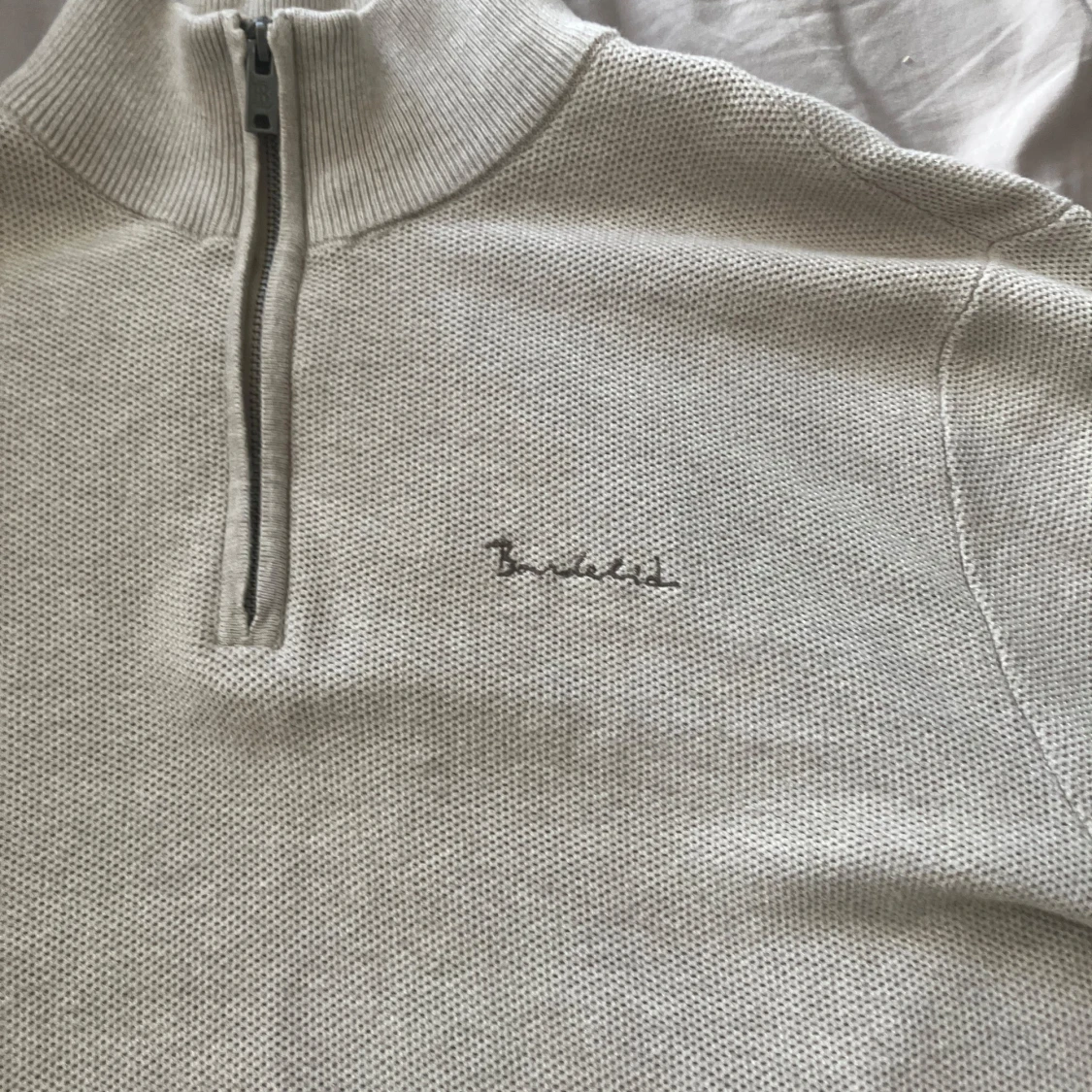 Beige half zip tröja från Bondelid