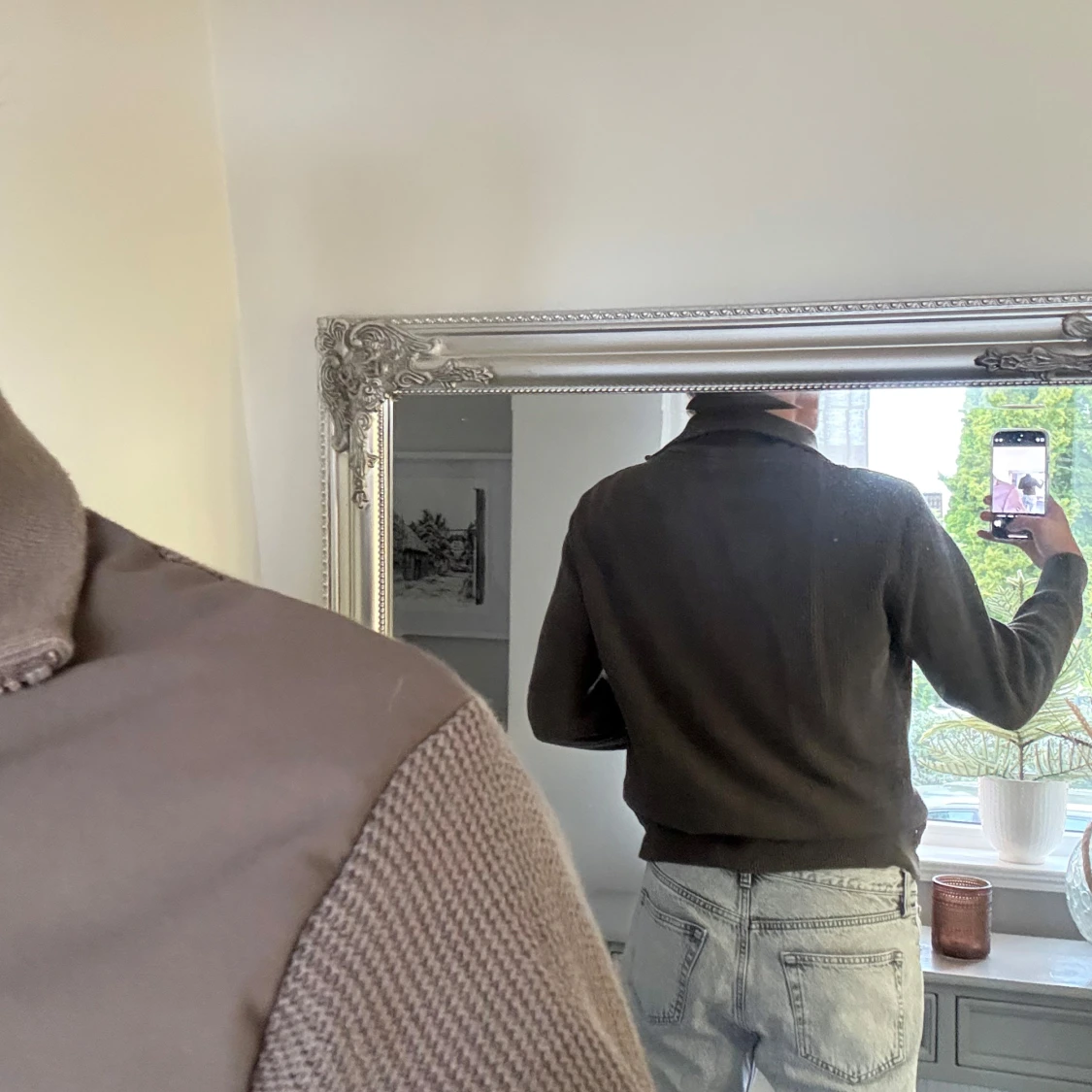 Olivgrön overshirt från Massimo Dutti - 2