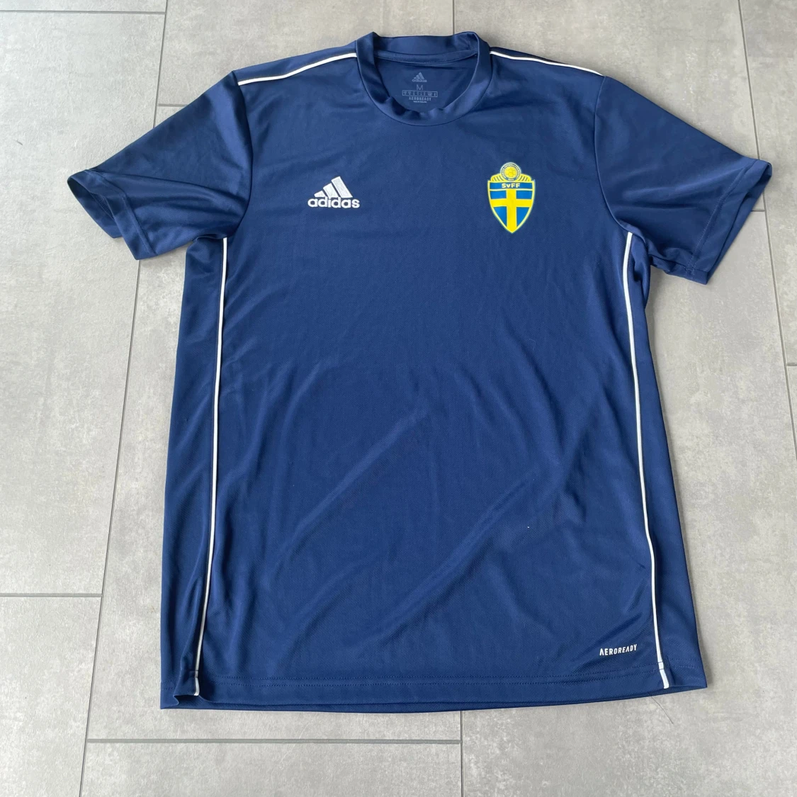 Blå svensk futsaltröja/fotbolltröja Adidas M