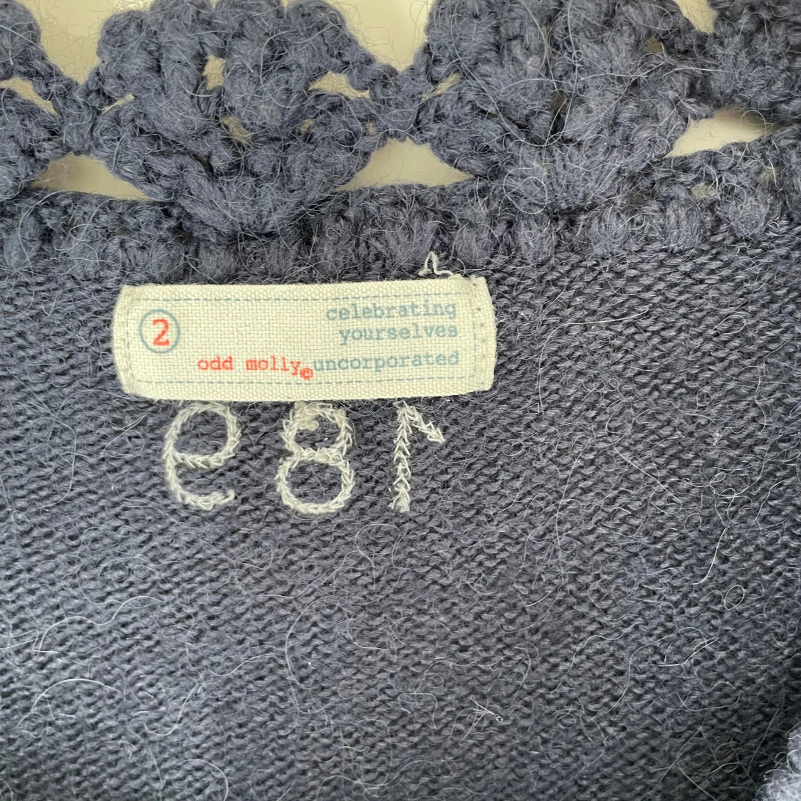 Mörkblå stickad tröja Odd Molly - 1