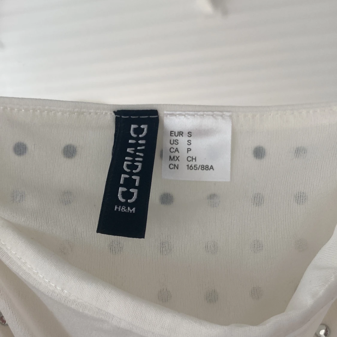 Vit glittrig linne-topp från H&M Divided - 2