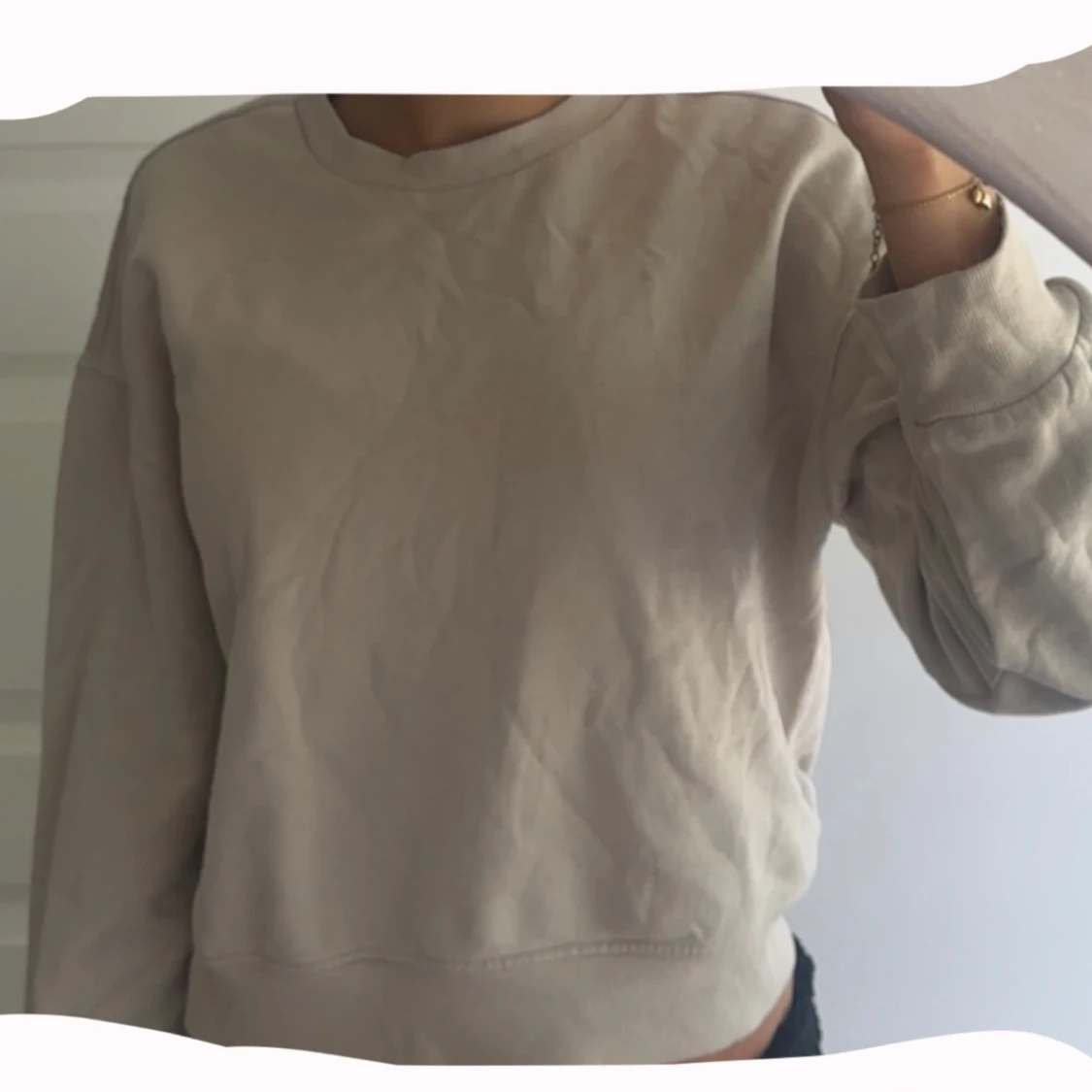 Beige sweatshirt från H&M Basic XS