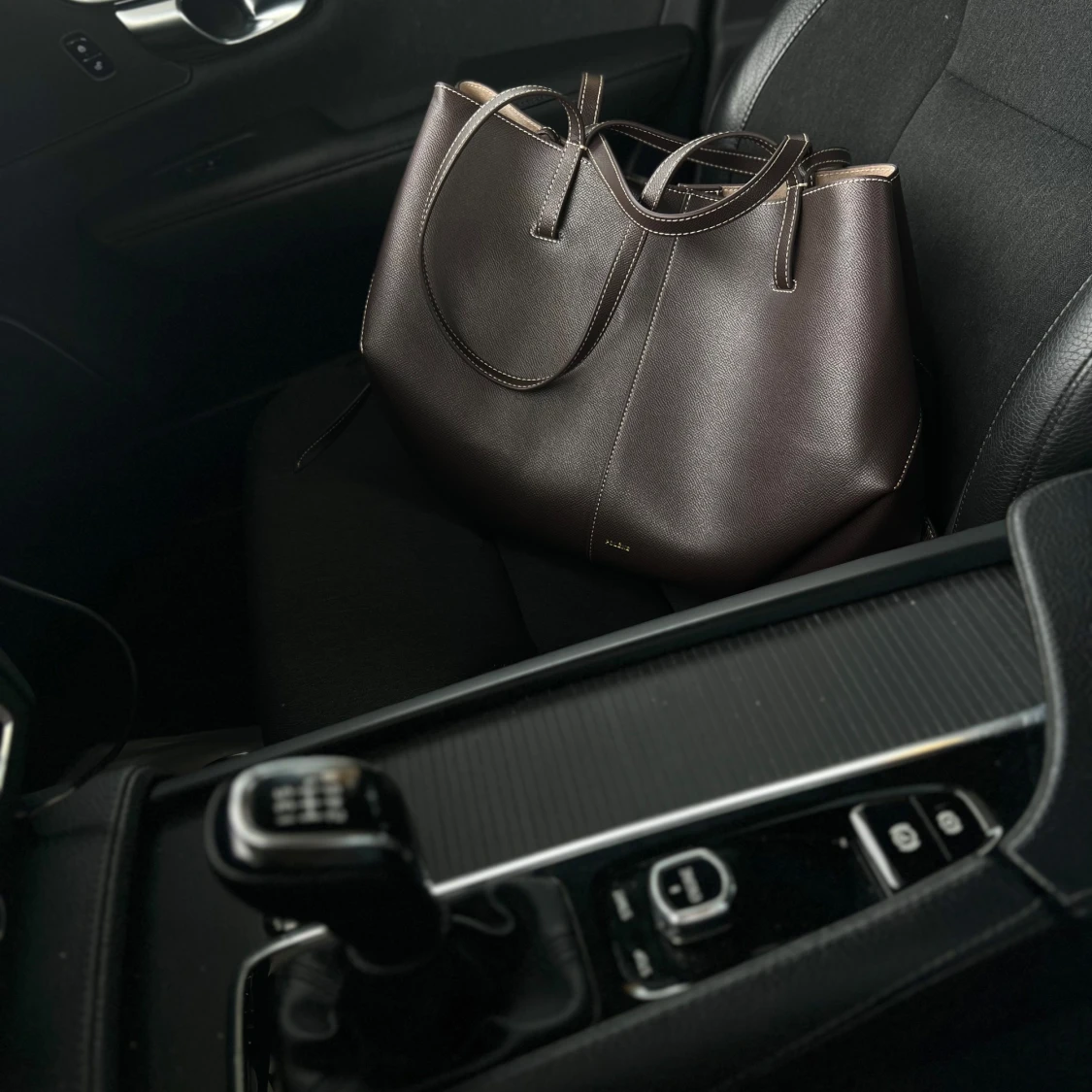 Brun  LIKLANDE  handväska  Polène ( inte äkta)