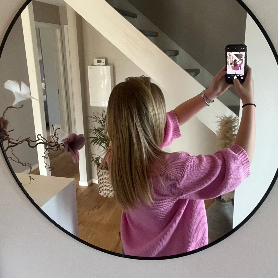 Rosa stickad tröja från Name It  - 1