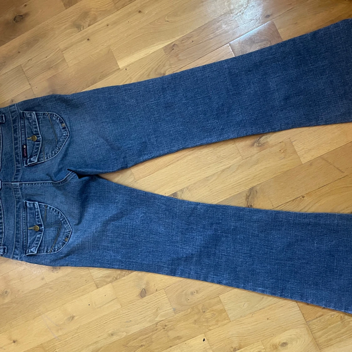 Lee Pipes bootcut jeans i blå denim - 2
