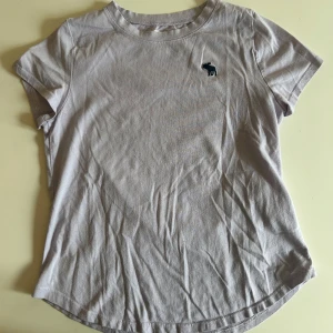 Ljuslila t-shirt från Abercrombie Kids - En stilren ljuslila t-shirt från Abercrombie Kids i storlek 11/12 år med klassisk rund hals och korta ärmar. T-shirten är gjord i mjuk bomull. Perfekt för en chill och enkel look. Man ser att den är använd då den är lite nopprig.