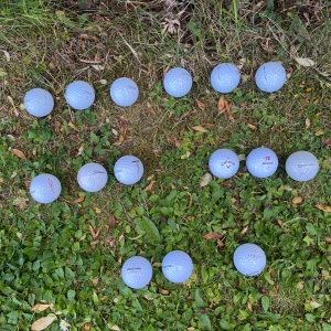 Golfbollar -  5 vanliga titeleist PRO v1 varav en är en PRO v1x. 2 titeleist truefeel och en titeleist toursoft. 1 Callaway supersoft, 1 Wilson duosoft, en taylormade tour response har ett märke på sig som står mo på, två bridgestone treosoft 1 ben Hogan 392 med 4 stora bokstäver på sig. Vissa bollar har tryck av företag men innan ni köper en boll så se till att be att fråga om det är något tryck på den så det inte blir några missförstånd. PRO v1 säljes för 18 kr och andra bollar t.ex ben Hogan 6 spänn