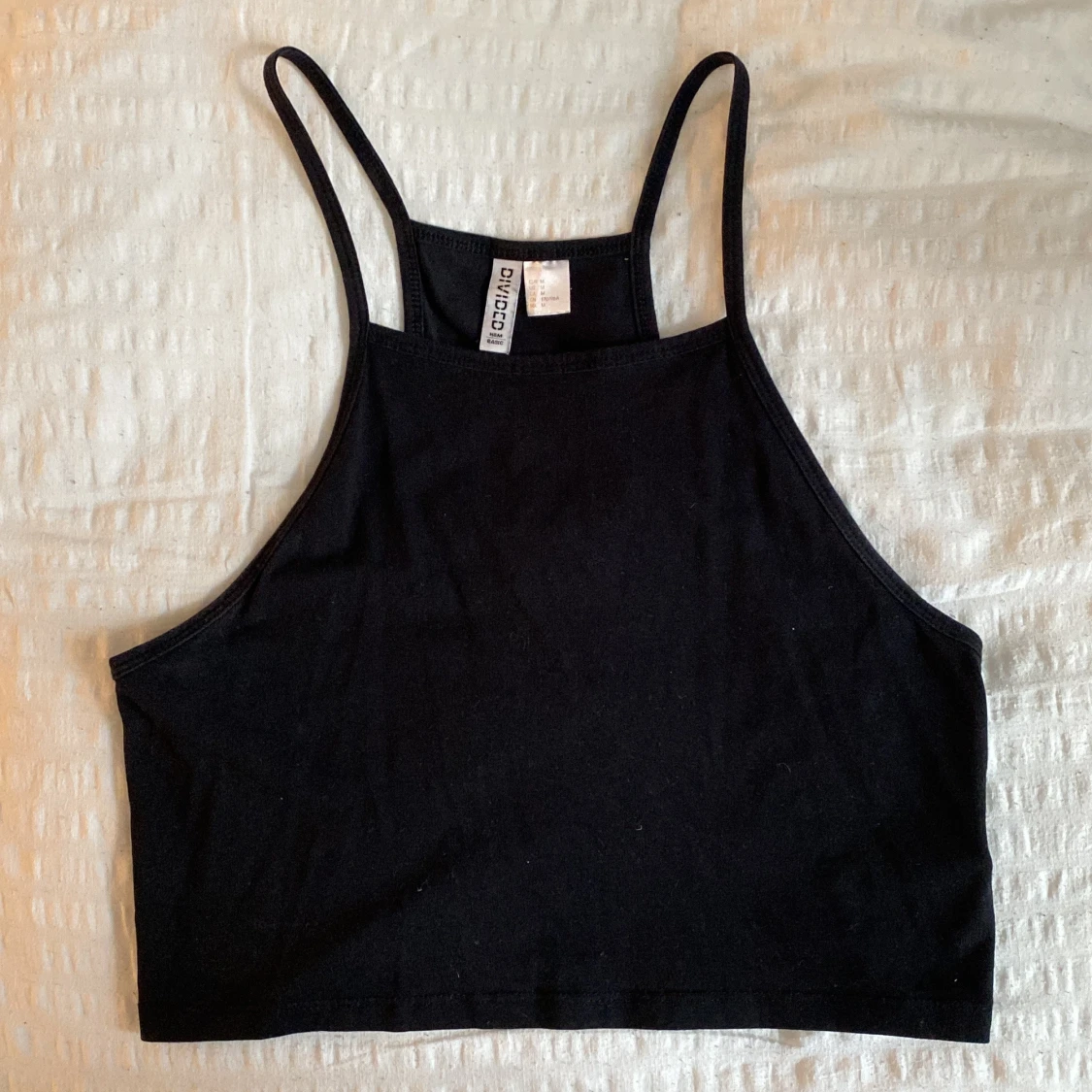 Svart croppad linnetopp H&M Divided