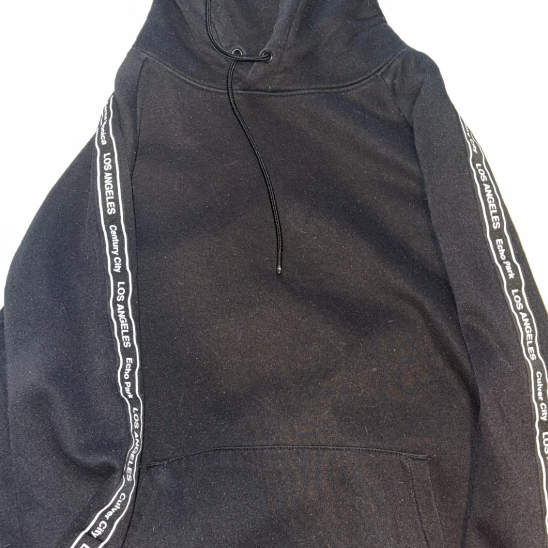 Svart hoodie Los Angeles-band XL