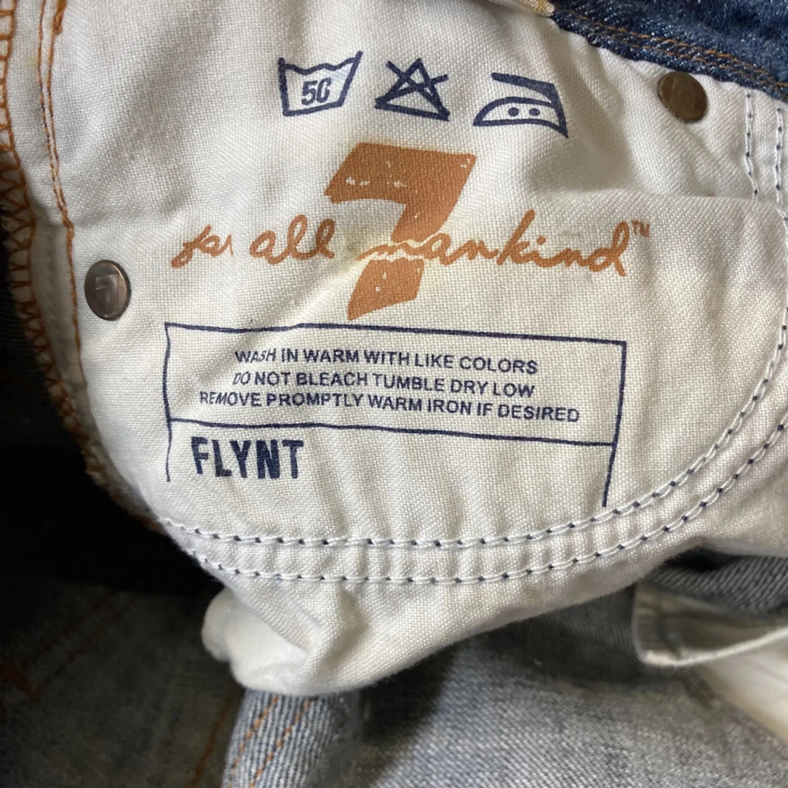 Blå bootcut jeans - 2