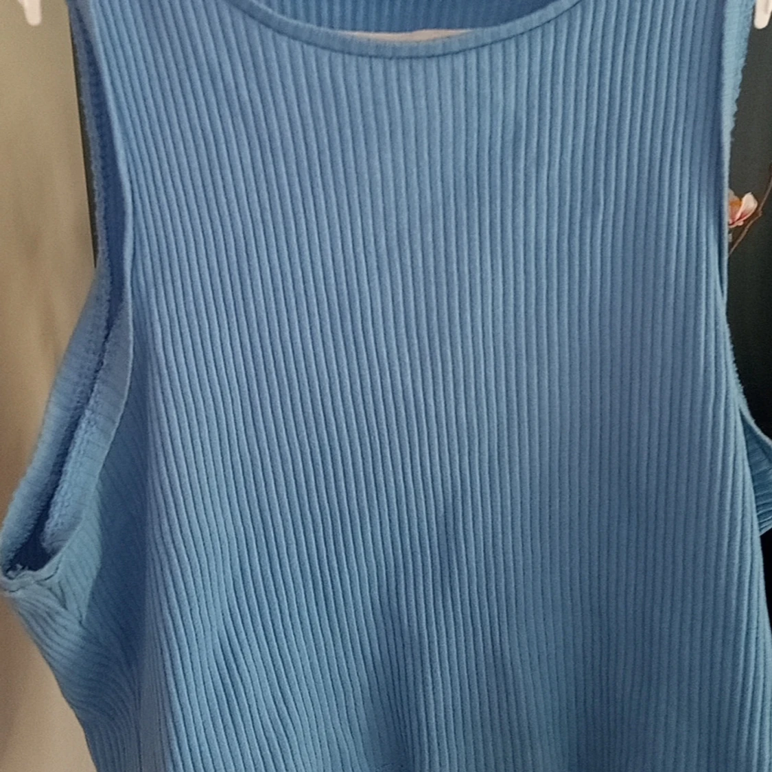 Blå ribbad linnetopp - 3