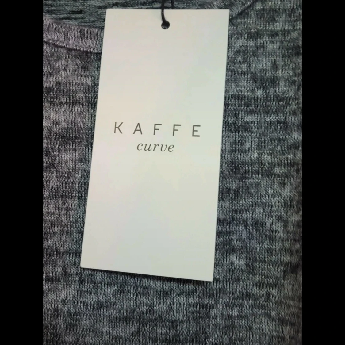 Gråmelerad stickad tröja Kaffe Curve - 1