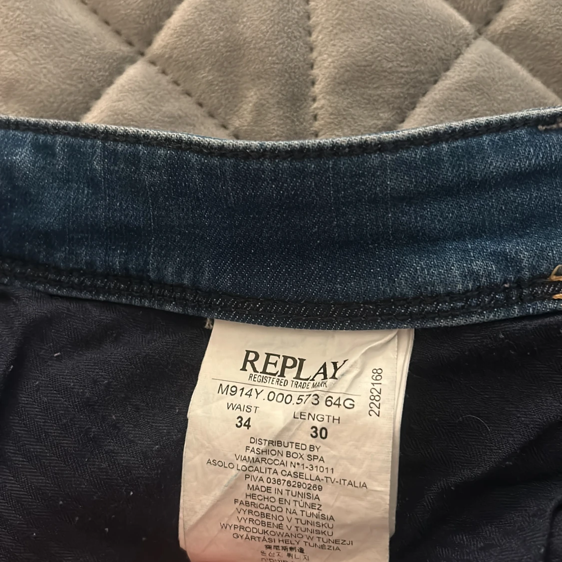 Blå Replay jeans, waist 34/30 - 3