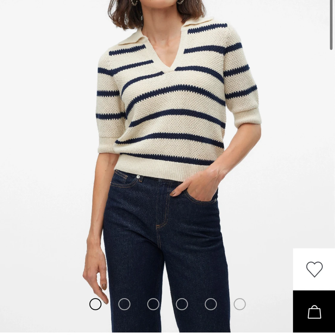 Randig stickad tröja från Vero Moda - 2