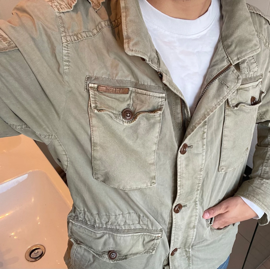 Militärgrön fieldjacka  - 4