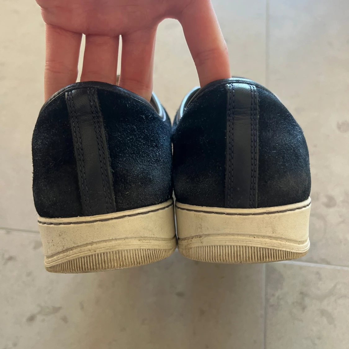 Marinblå sneakers från Lanvin - 4