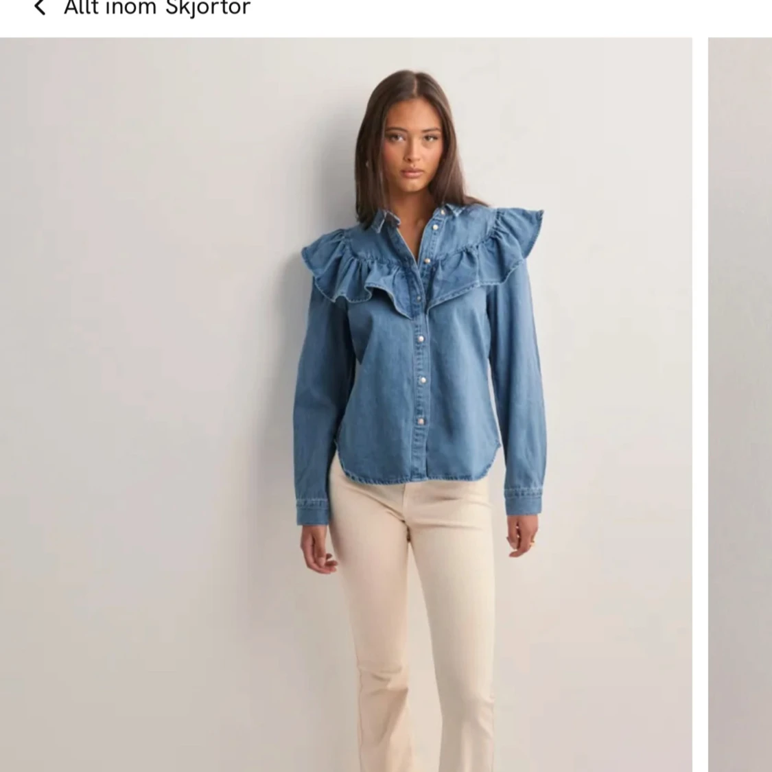 Blå jeansskjorta från ONLY - 2