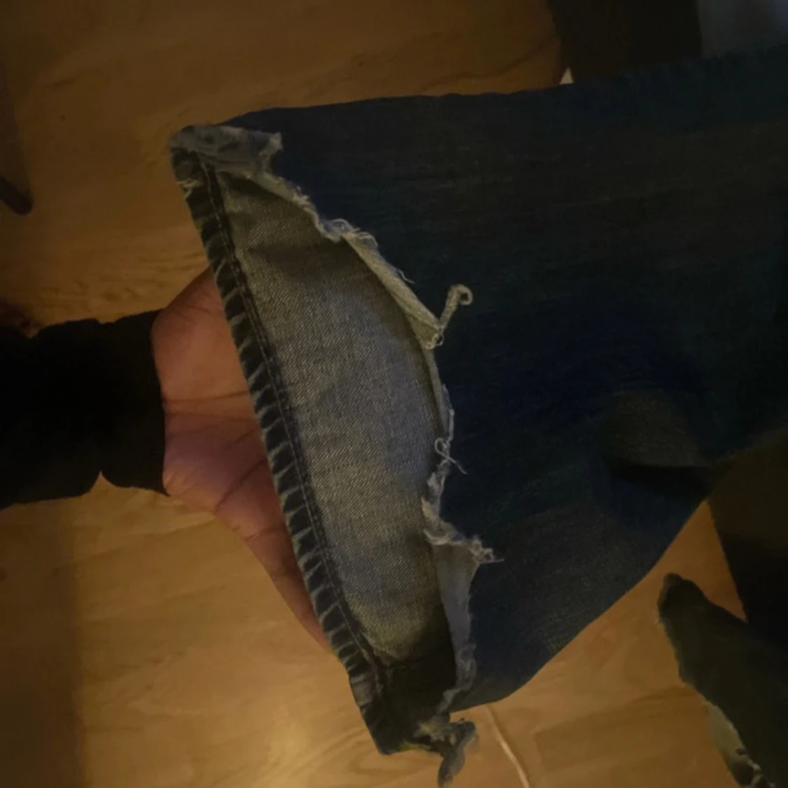 Blå low rise bootcut jeans - 4
