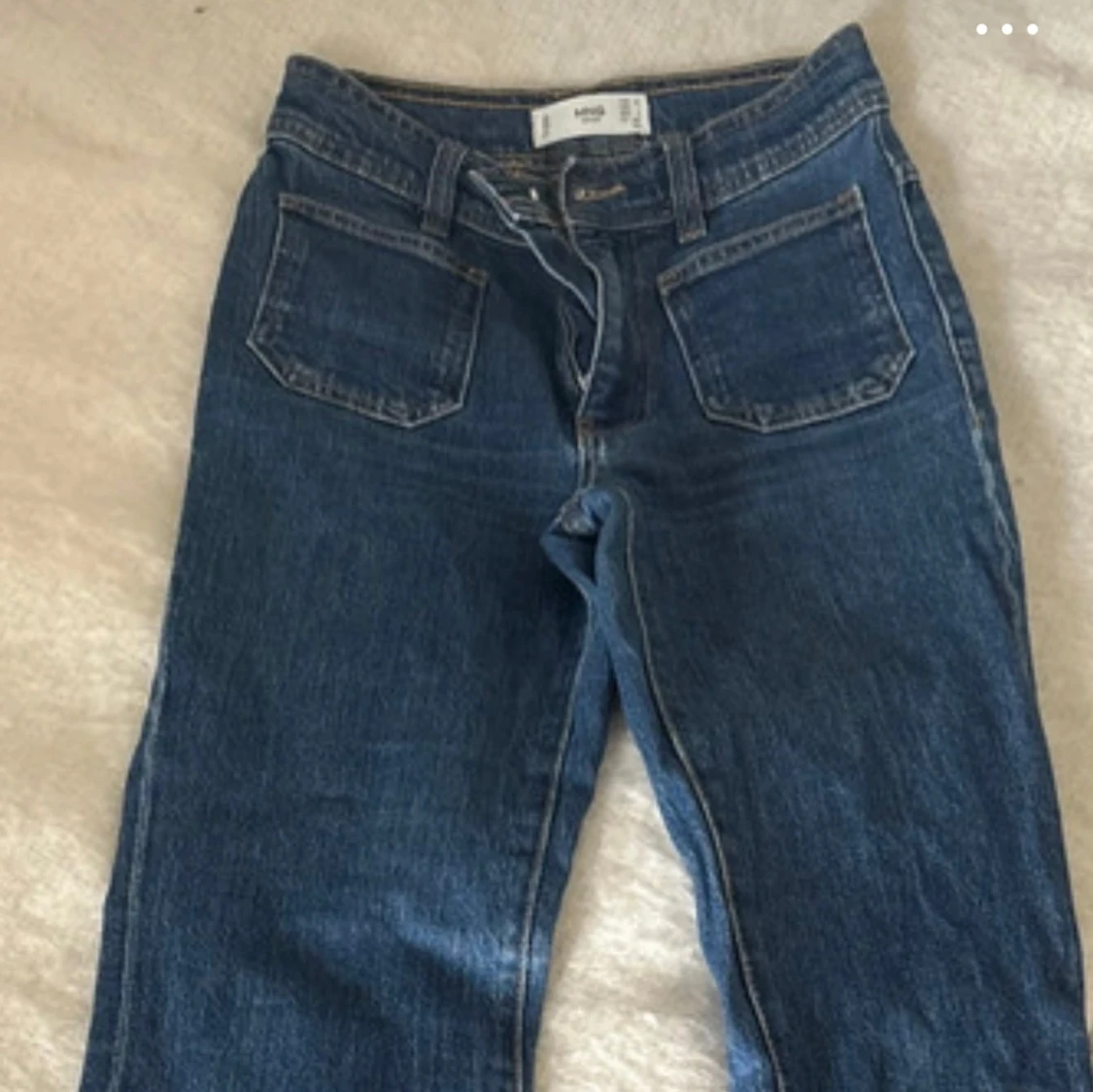 Blå jeansbyxor med raka ben - 1