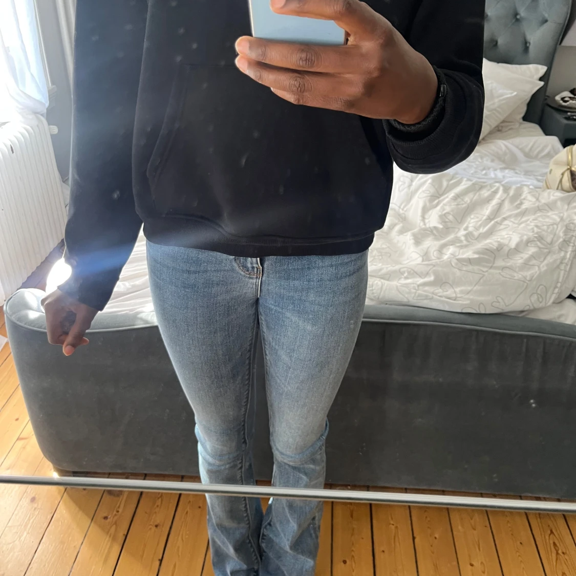 Ljusblå bootcut jeans - 1