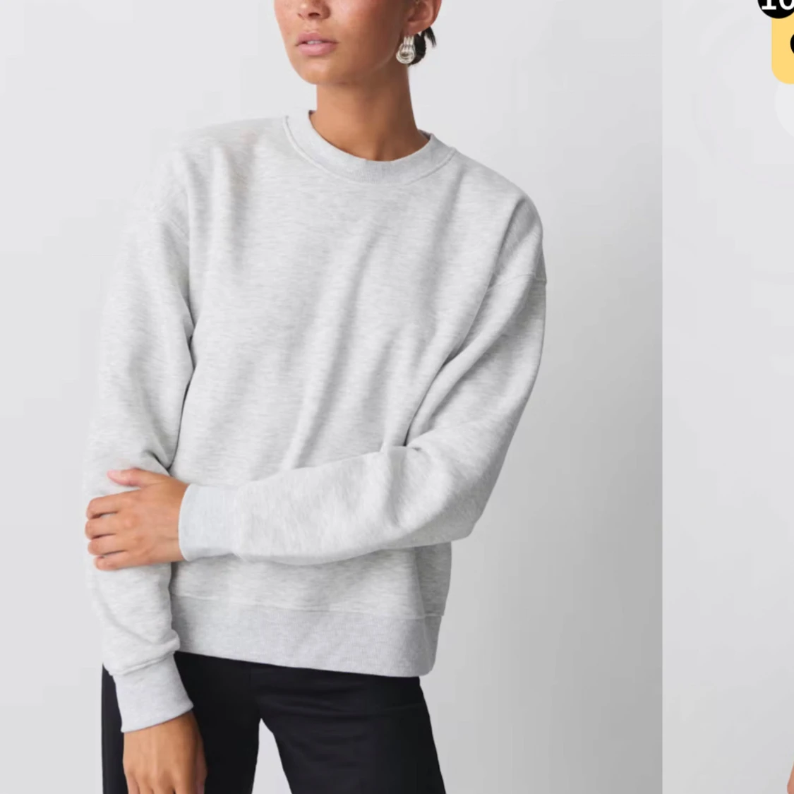 Ljusgrå basic sweatshirt