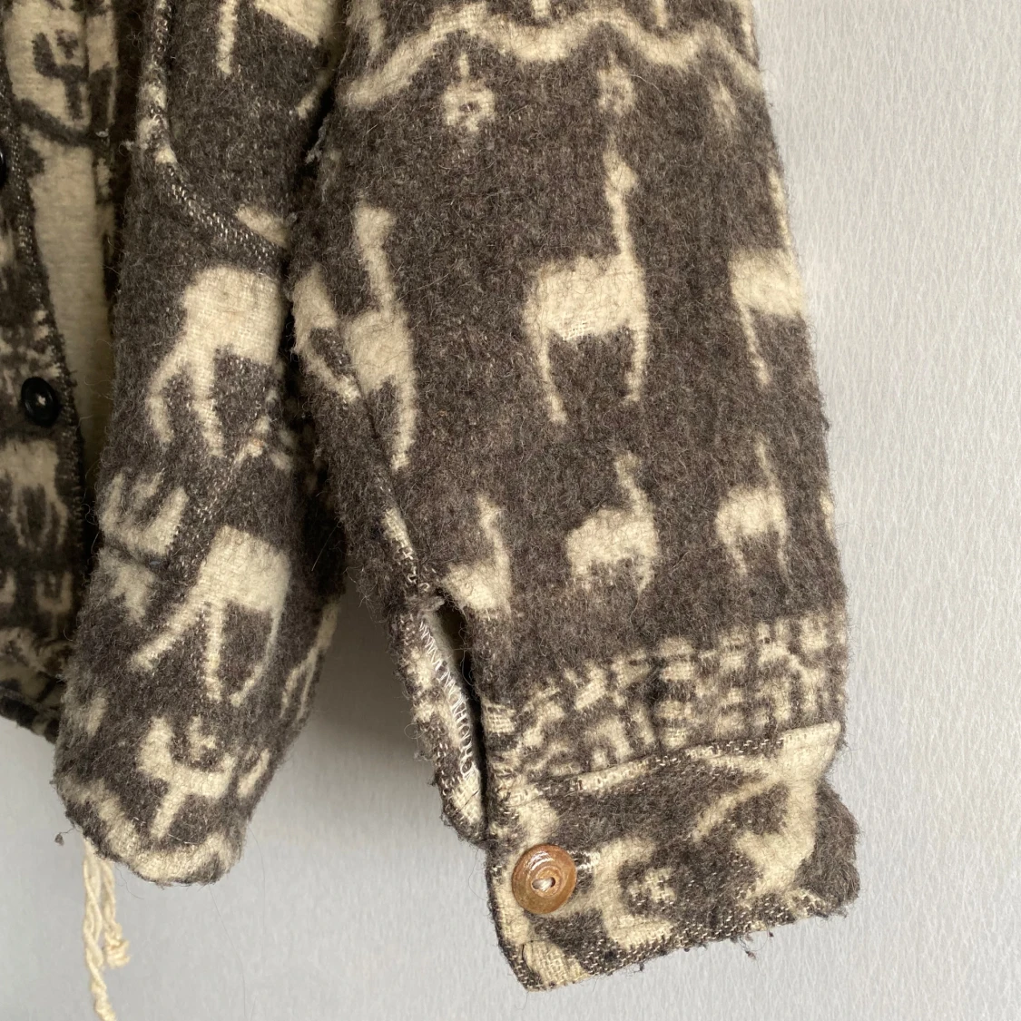 Mönstrad ulljacka med huva - 3