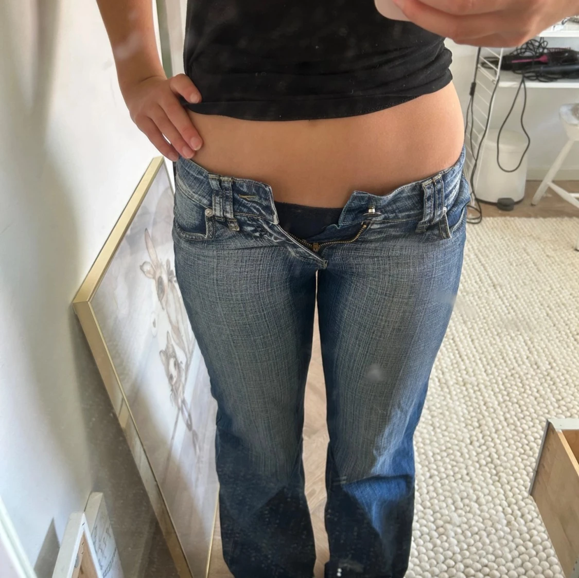 Lågmidjade vintage jeans - 1