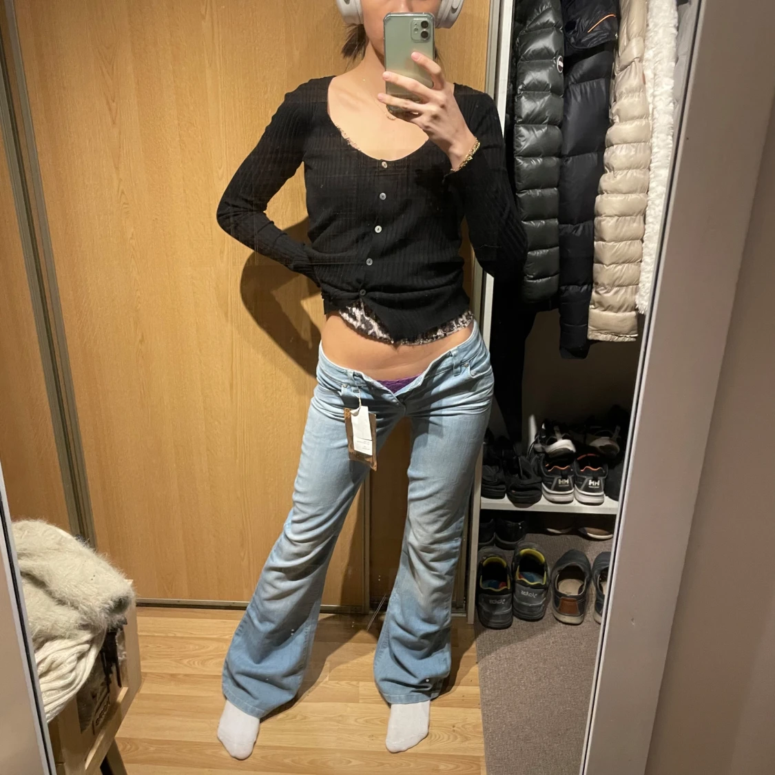 Lågmidjade bootcut jeans  - 3