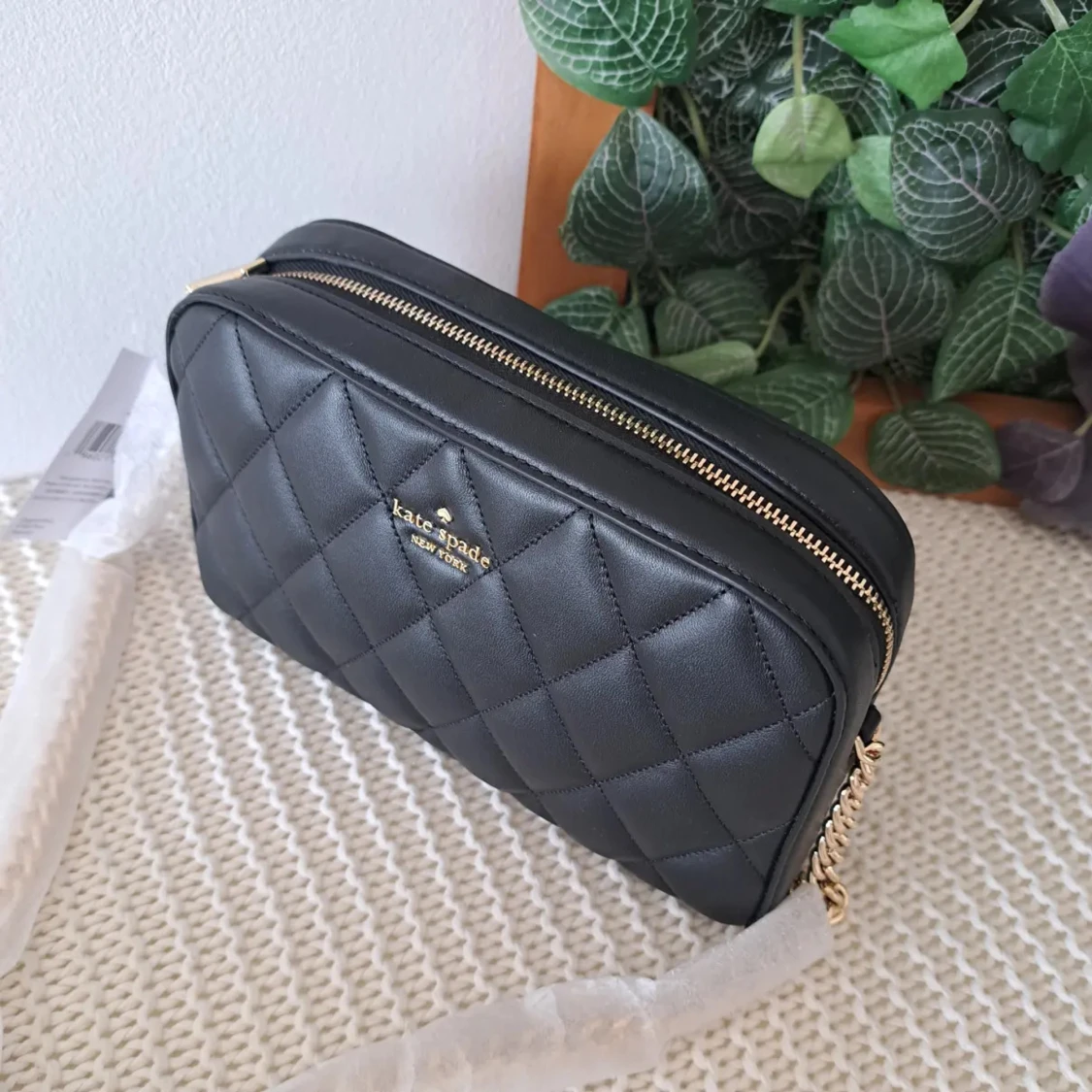 Svart quiltad axelväska från Kate Spade - 2