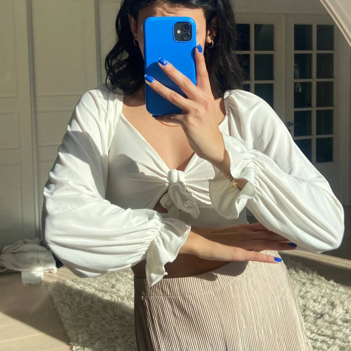 Blus med volang - 91