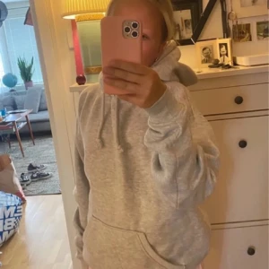 Grå hoodie från BikBok - Säljer en bekväm grå hoodie från BikBok i storlek XS.  Används fåtal gånger så säljer därav