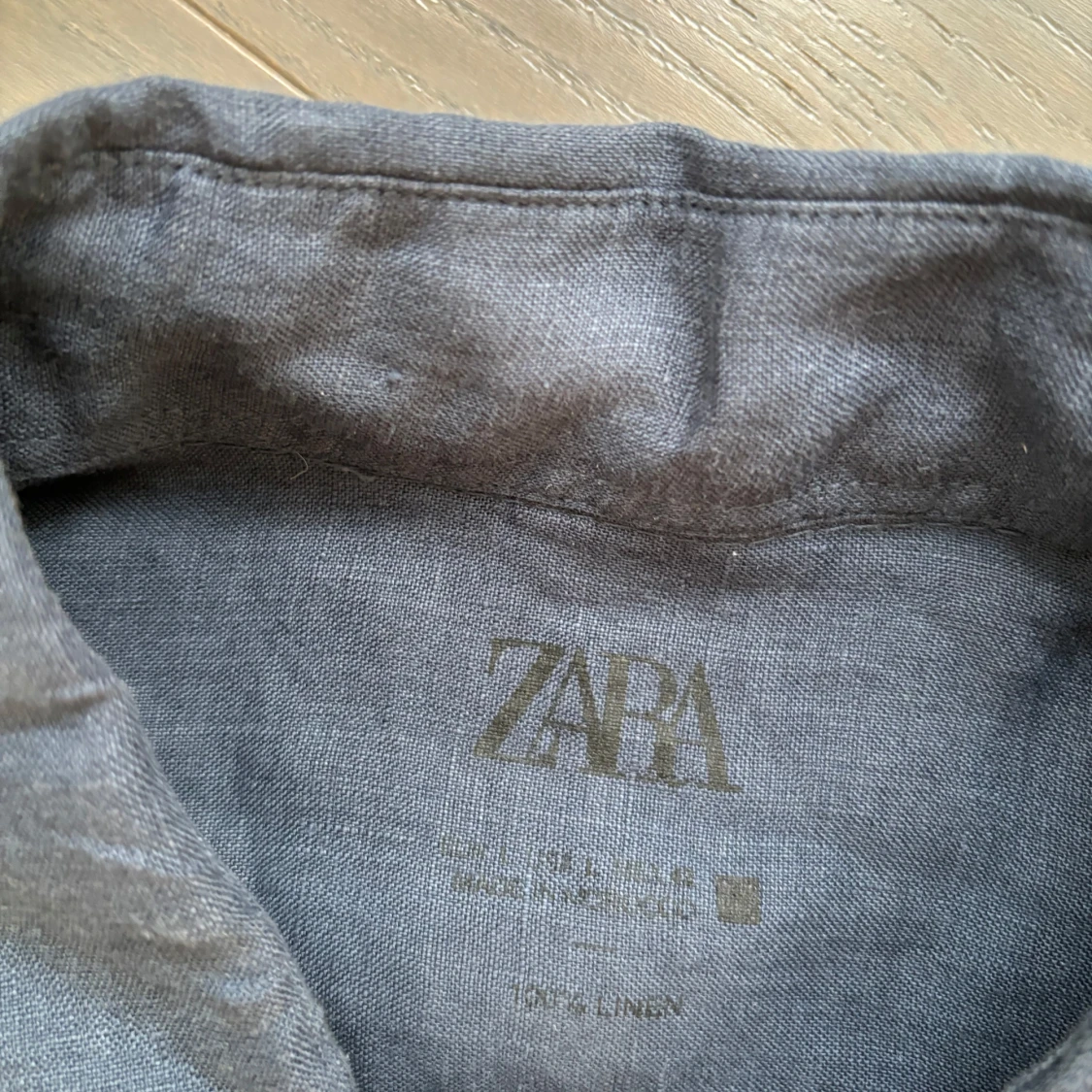 Zara Mörkblå Linne Skjorta - 2